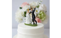 Wedding Cake Topper Resin Soccer Wedding Topper Hand-Painted Couple Statue for Couples