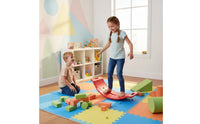 Balance Board with Handholds Molded Curved Balance Board Textured Toy for Playroom