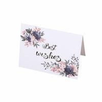 Folded Message Card Thick Cardstock Mini   Wishes Card Watercolor Artwork Stationery for Birthdays
