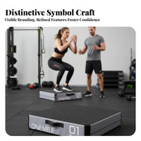 4 Pieces Stackable Soft Plyo Box Set energetic Power Training Stackable Foam Block Set Adjustable Height Stable Anti-Tip Design