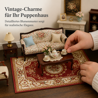 Miniature Vintage Dollhouse Rugs - European Style Play House Accessories