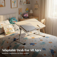 Adjustable Folding Study Board Integrated beverage Holder for Bedroom, Children, Kids