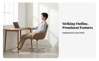 Revolving Computer Chair Adjustable Height Desk Seat Modern Minimalist Design Rolling Casters for Remote Workers, Workspace
