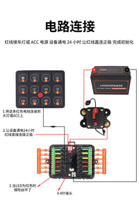 Square Button Touch Switch with Multi-Channel Independent Color Adjustment for Off-Road Vehicles and RVs