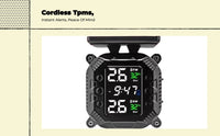 Solar-powered tire pressure monitor