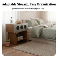 Single-Drawer Bedside Cabinet space-saving Size Nightstand Sturdy and Stable Design