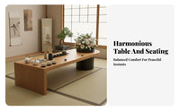 Japanese type floor mat Coffee Table Serene Aesthetic Floor Desk Low height Household Furniture Minimalist Design for Tea aficionados, Minimalists, Bay alcove, Meditation Space, Small Apartments, Living Room