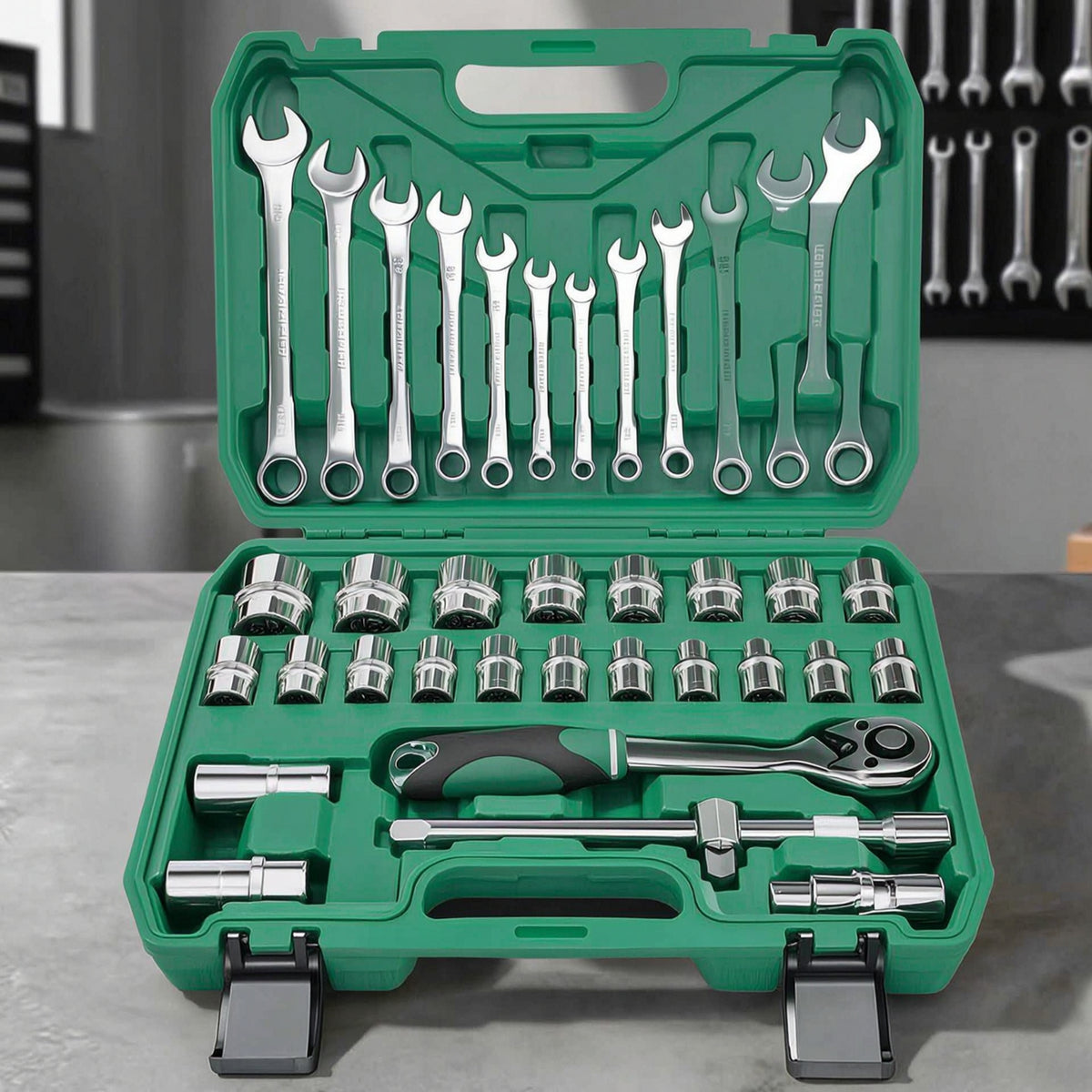 37-Piece Automotive Repair Tool Kit 72-Tooth Socket Wrench Kit with Case Travel-Friendly Socket Set with Ratchet Heavy-Duty for Mechanics