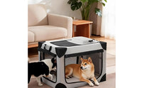 Pet Crate with Cushion Portable Foldable Pet Crate Foldable Travel Kennel for Dog, Cats, Indoor