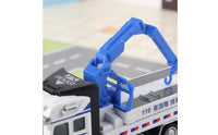 Toy Truck Pull-Back Action Police Hauler Truck Toy Realistic Design Help Vehicle Playset for Kids