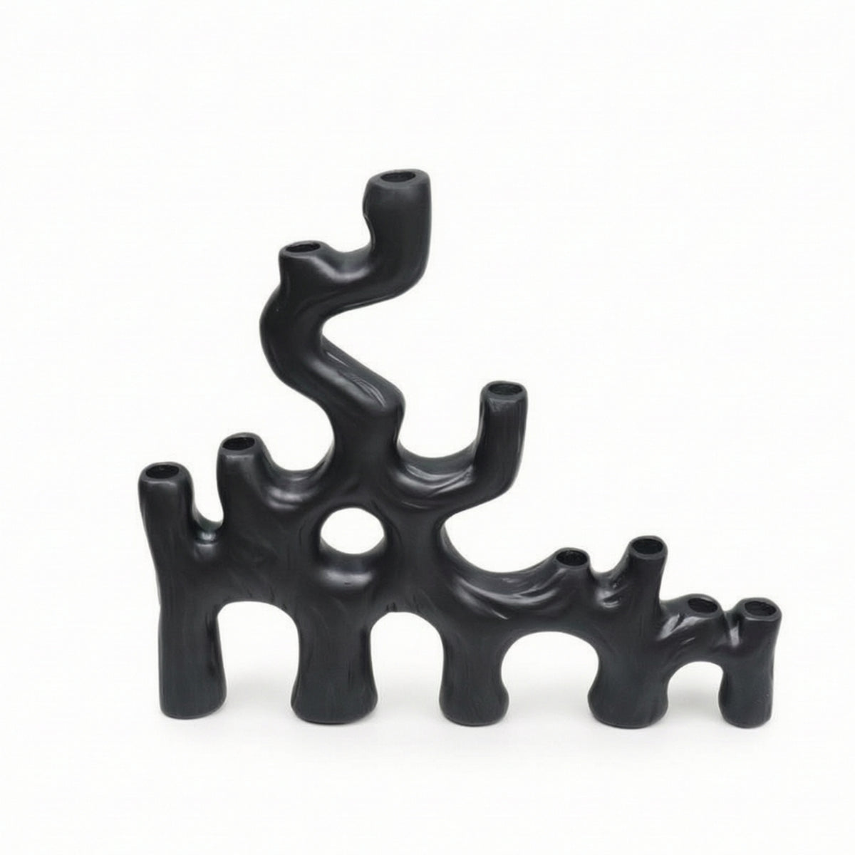 Candlestick Sculpture Sculptural Tree Candle Holder Decorative Resin Candlestick for Entryway Console