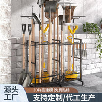 跨境花园工具收纳架庭院重型金属储物架园林架车库工具架