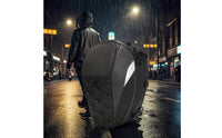 Expandable Motorcycle Tail Bag Hard Shell Motorcycle Rear Seat Bag Large Capacity Backpack Multifunctional for Commuters, Outdoor Riding, Daily Commuting