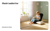 Plush Flower-Shaped Lounger Fully Filled Floor Chair Lightweight for Bay bay window
