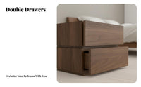 2-Drawer End Table Minimalist design Nightstand long-lasting Construction for Entryway