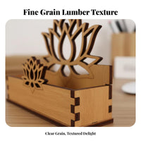 Lotus Flower Desk Organizer Versatile Storage Box for Office