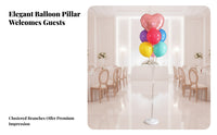 Easy to Assemble Balloon Display Stand | Clear Support Rods, Reusable Frame, Balloon Stand with Base, for Birthday Parties