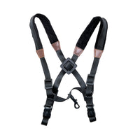 Saxophone Double Shoulder Strap with Safety Buckle Adult Thickened Widened Fleece Black Shoulder Strap Comfortable Non-Slip