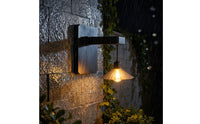 Sun-Powered Wall Lamp with Pleated Shade Waterproof for Patio, Balcony