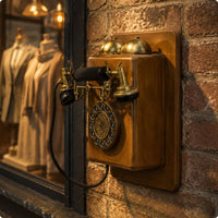 Wall-Attached Antique Phone Photo Prop Retro Telephone Decor for Shop Window