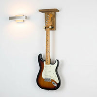 Guitar Wall Hanger Shelf Multi-Use Guitar Wall Hanger with Shelf Rustic Design Wooden Instrument Holder for Music Enthusiasts, Home Studio, Bedroom