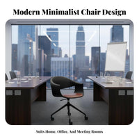 Molded Shell Rolling Chair Ergonomic Swivel Seat Easy Assembly for Designers