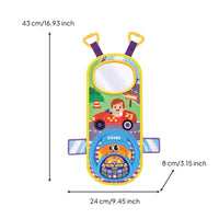 Early Education Car Driving Toy Wildlife Theme Hanging Steering Wheel Toy Interactive Hand-Eye Coordination for Babies, Toddlers, Crib, Stroller
