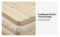 Breathable Construction Foldable Wooden Bed Slats Easy Installation Foldable Slat Roll Eco-Friendly Slatted Frame Heavy Duty for Seniors, Students, Children, Dormitory, Dorm Room, Home
