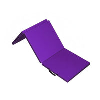 Easy to Carry Tri-Fold Folding Exercise Mat with Carrying Handles Wipe-Clean Gymnastics Mat with Handles Cushioned Long-Lasting for Home Gym, Dance Practice