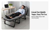 Adjustable Restping Lounger Foldable Design Adjustable Chaise Cot Easy to Fold