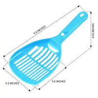 Litter Sifter with Long PP Material Sieve Tool, Angled Cat Sifter with Hanging Hook and Fast Draining Holes