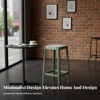 Backless Counter Stool Minimalist Design Bar Chair Floor Protection Circle