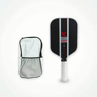 16mm Carbon Fiber Pickleball Paddle Extended Pickleball Paddle with Bag Thickened Racket Premium for Recreational Players, Beginners, Casual Games, Practice Sessions