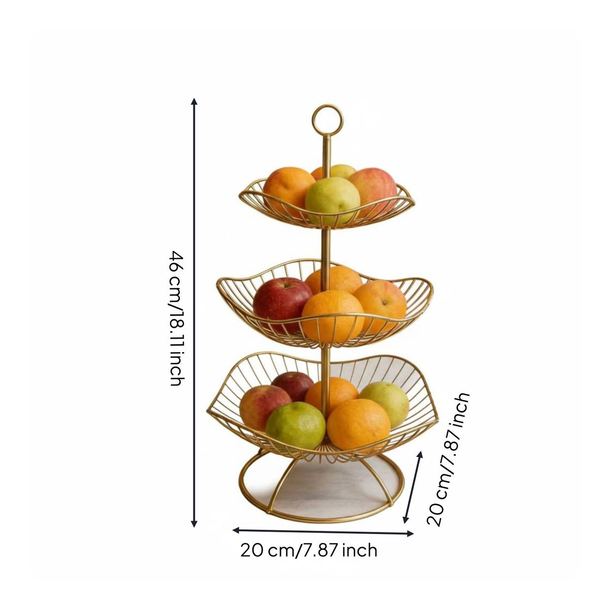 3 Tier Fruit Basket Nordic Design Fruit Bowl Stand Large Capacity