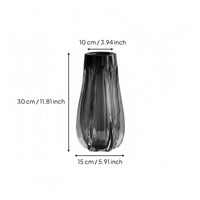 Glass Flower Vase Light Luxury Design Tabletop Centerpiece Hand Blown for Office