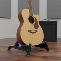 Foldable Folding Guitar Stand Lightweight Folding Ukulele Stand Compact Portable Guitar Rack Stable for Practice Room, Studio