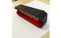 Accurate Positioning Dowel Hole Jig Self-Centering Drilling Positioner Block 2-in-1 Hole Drilling Guide Anti-Slip for Woodworkers, Furniture Making