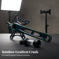 Folding Bike Crankset Aluminum Alloy 130BCD Hollow Crankset Crank Component Set with Bottom Bracket Lightweight 170mm Bike Crank