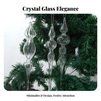 Crystal Raindrop Ornament Light-Reflecting Glass Icicle Ornament Elegant Design