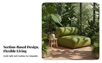 Combinable Armless configurable Sofa Block Minimalist aesthetic Armless configurable Seat Space Saving Sectional Piece Comfortable Padding for Interior Designers, Homeowners, Apartment Dwellers, Living Room, Office Reception