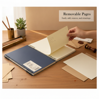 B5 Detachable Spiral Notebook Set for Students and Professionals, 120 Pages Per Book, Lined Paper
