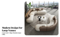 Modern design U-Shaped sectional Couch Easy to Clean U-Shaped Chaise Sectional dense foam Foam Lounge Seating animalsuitable for Interior Designers, Business Owners, Reception Area, Guest Accommodation, Lounging, Home recreation
