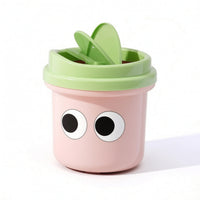 Trash Bin with Flip-Top Lid Cute Trash Can with Lid Compact for Bathroom