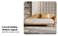 Modern Design Curved Lounger Luxury Feel Curved Daybed Statement Piece Chaise Lounge Ergonomic Shape for Homeowners, Interior Designers, Readers, Hotel Lobby, Bedroom, perusing alcove, Home Office