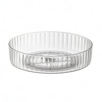 Storage Tray with Rotating Base Ribbed Rotating Tray Compact for Pantry