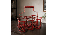 Beer Carrier Metal 6 Cup Drink Holder with Handle 6 Bottle Rack for Hosts