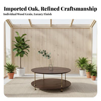 Three-Legged Circular Table Factory-Chic Aesthetic Household Furniture Vintage Look Stable Tripod Base for Apartment Dwellers
