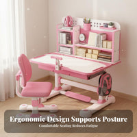 Adjustable Kids Desk and Chair Set Erasable Desktop Kids Desk and Chair Set Height Adjustable Learning Table for Parents, Bedroom, Home