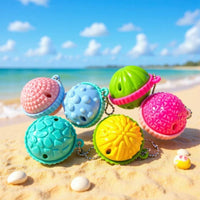 6 Pieces Portable Keychain Fidget Ball Soft Textured Fidget Ball Easy to Clean Novelty Item Multisensory for Travel