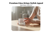 European Design Glass Candle Cup Aesthetic Design Glass Votive Holder Long-Lasting for Home Decorators, Homeowners, Living Room, Bedroom